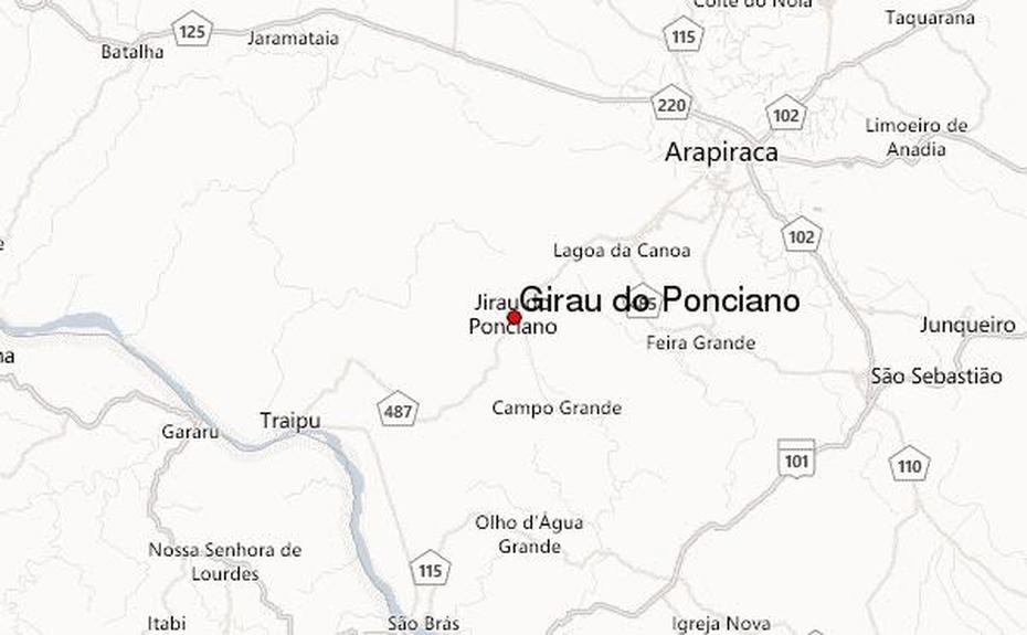 Detailed  Of Brazil, Brazil City, Ponciano, Girau Do Ponciano, Brazil