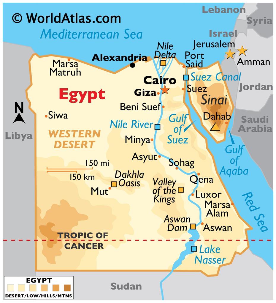 Egypt Map / Geography Of Egypt / Map Of Egypt – Worldatlas, Al ‘Āshir Min Ramaḑān, Egypt, Al ‘Āshir Min Ramaḑān, Egypt