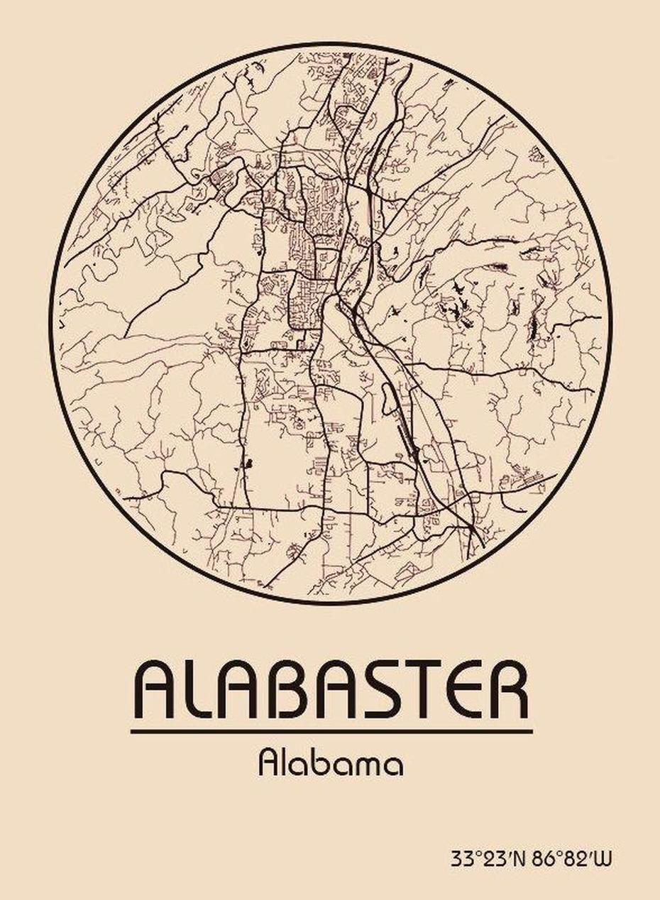 Karte / Map ~ Alabaster, Alabama – Vereinigte Staaten Von Amerika …, Alabaster, United States, Alabaster Al, Alabaster House