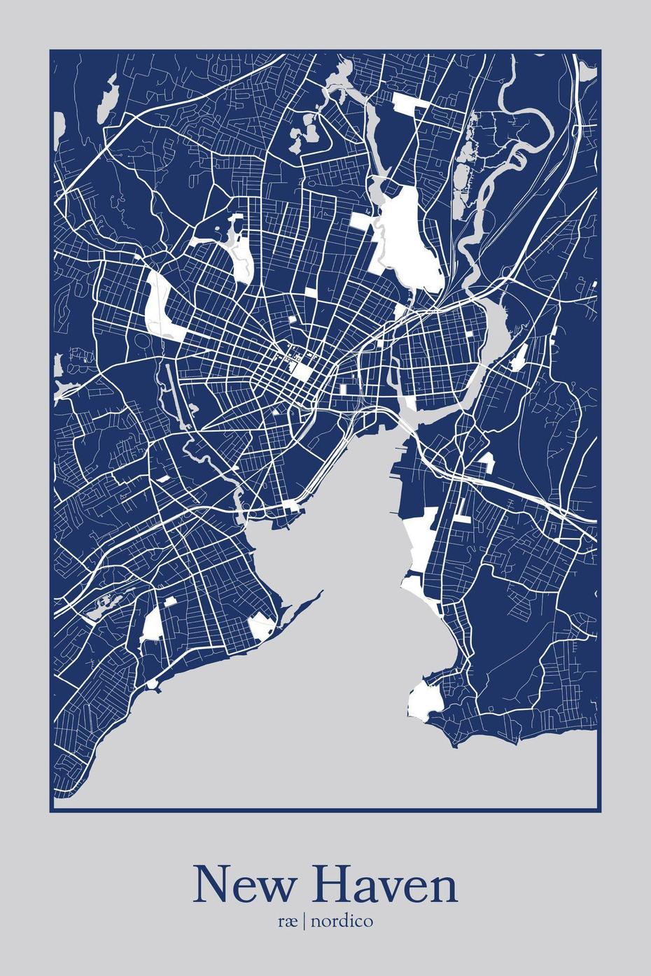 New Haven, Usa Map Print | , , , New Haven, United States, Basic United States, United States Showing States