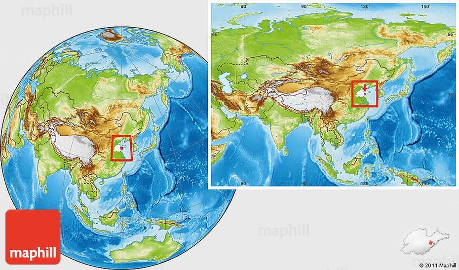 Physical Location Map Of Gaomi, Highlighted Parent Region, Within The …, Gaomi, China, Pangaea, Himile