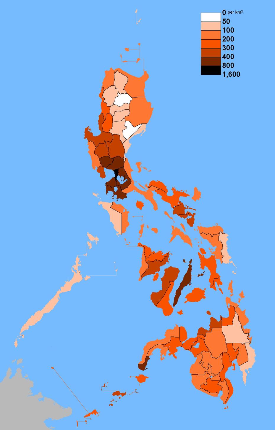 Population Density For Philippine Provinces [2000  3120] : Mapporn, Poblacion, Philippines, Poblacion Makati, Lipa City Philippines
