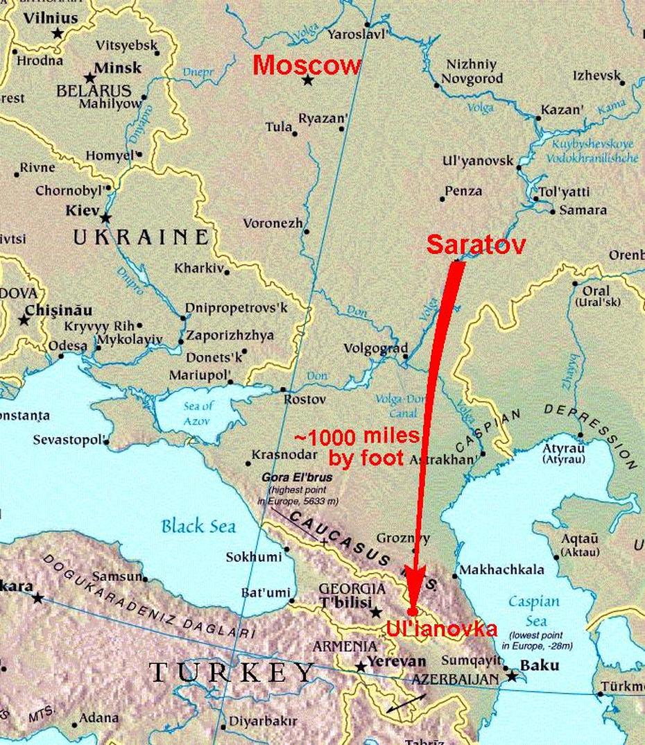 Saratov Map, Saratov, Russia, Astrakhan Russia, Printable  Russia