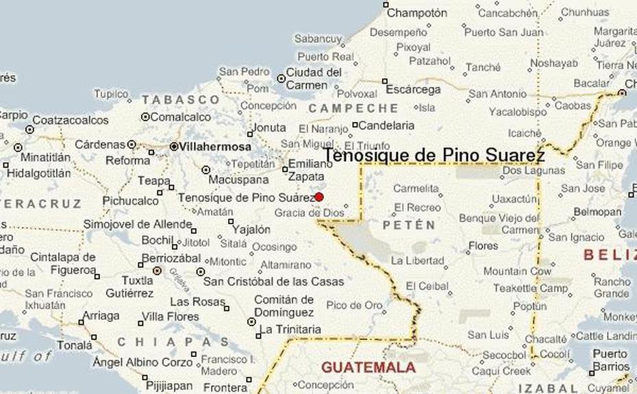 Tenosique De Pino Suarez Location Guide, Tenosique, Mexico, Detailed  Mexico, Mexico Road
