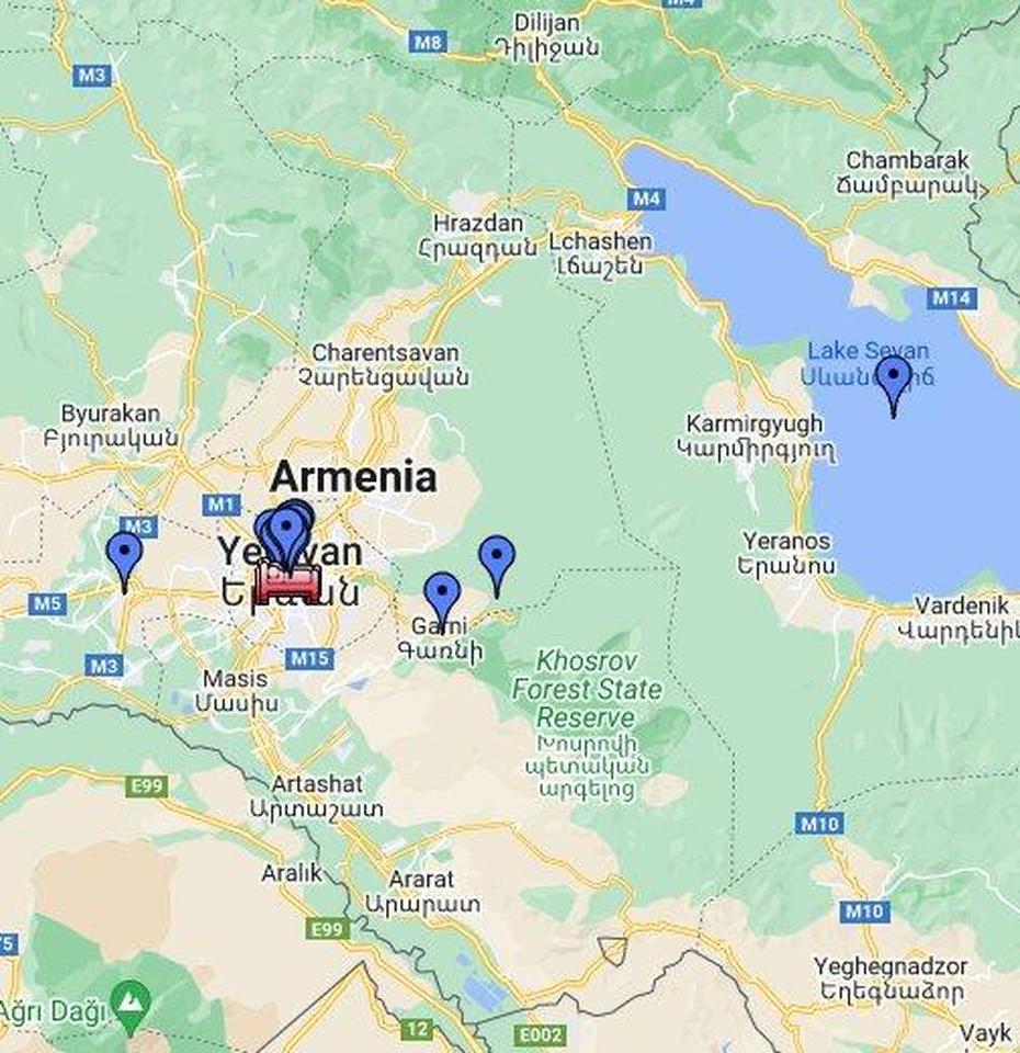 Yerevan City Guide – Google My Maps, Yerevan, Armenia, Armenia Political, Great Armenia