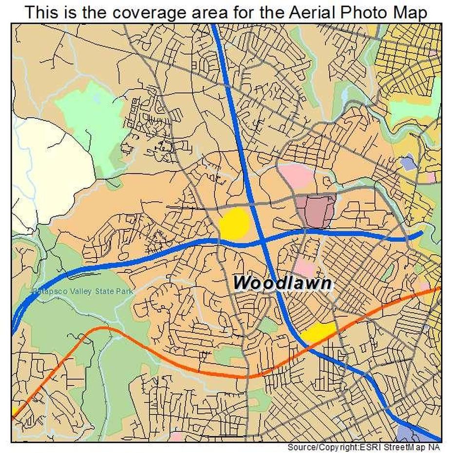 Aerial Photography Map Of Woodlawn, Md Maryland, Woodlawn, United States, Woodlawn Chicago Neighborhood, Woodlawn Md