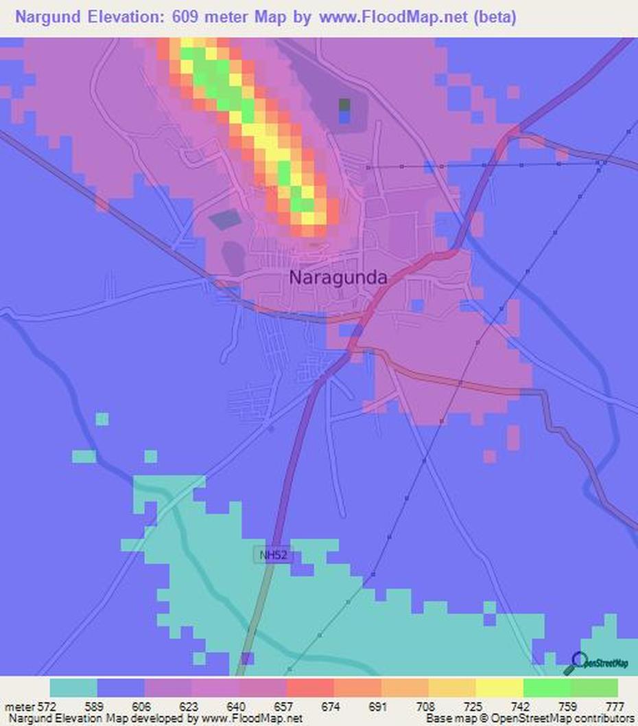 Elevation Of Nargund,India Elevation Map, Topography, Contour, Nargund, India, India  Puzzle, Big India