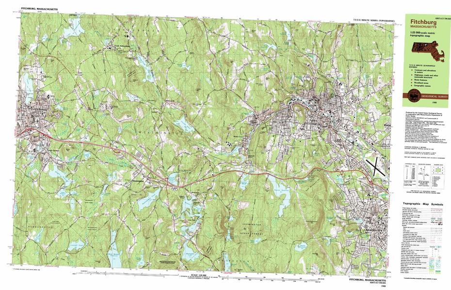 Fitchburg Topographic Map, Ma – Usgs Topo Quad 42071E7, Fitchburg, United States, Fitchburg Mass, Fitchburg Wisconsin