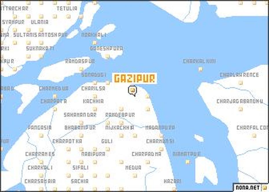 Gazipur (Bangladesh) Map – Nona, Gāzipura, Bangladesh, Kapasia, Bangladesh Carte