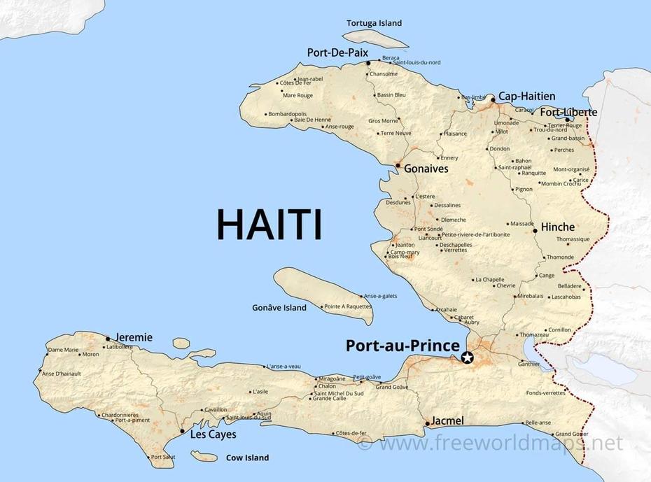 Haiti Political Map, Ville Bonheur, Haiti, Belleville Haiti, Aux Cayes Haiti