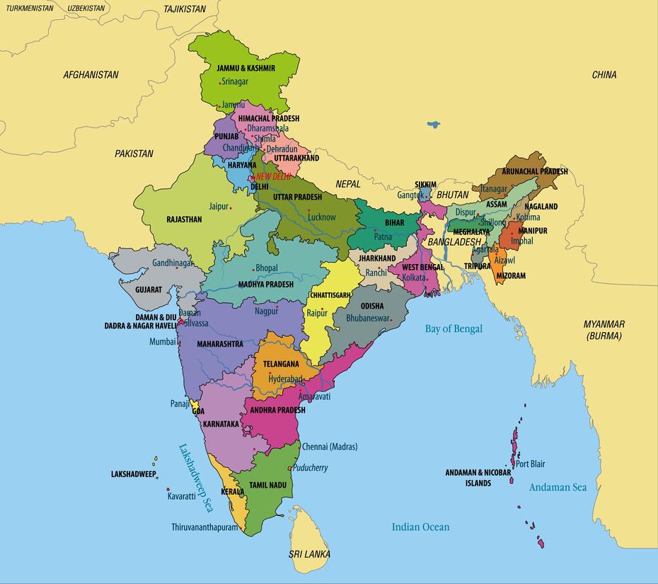 India Maps & Facts – World Atlas, Indi, India, Guwahati India, Show India