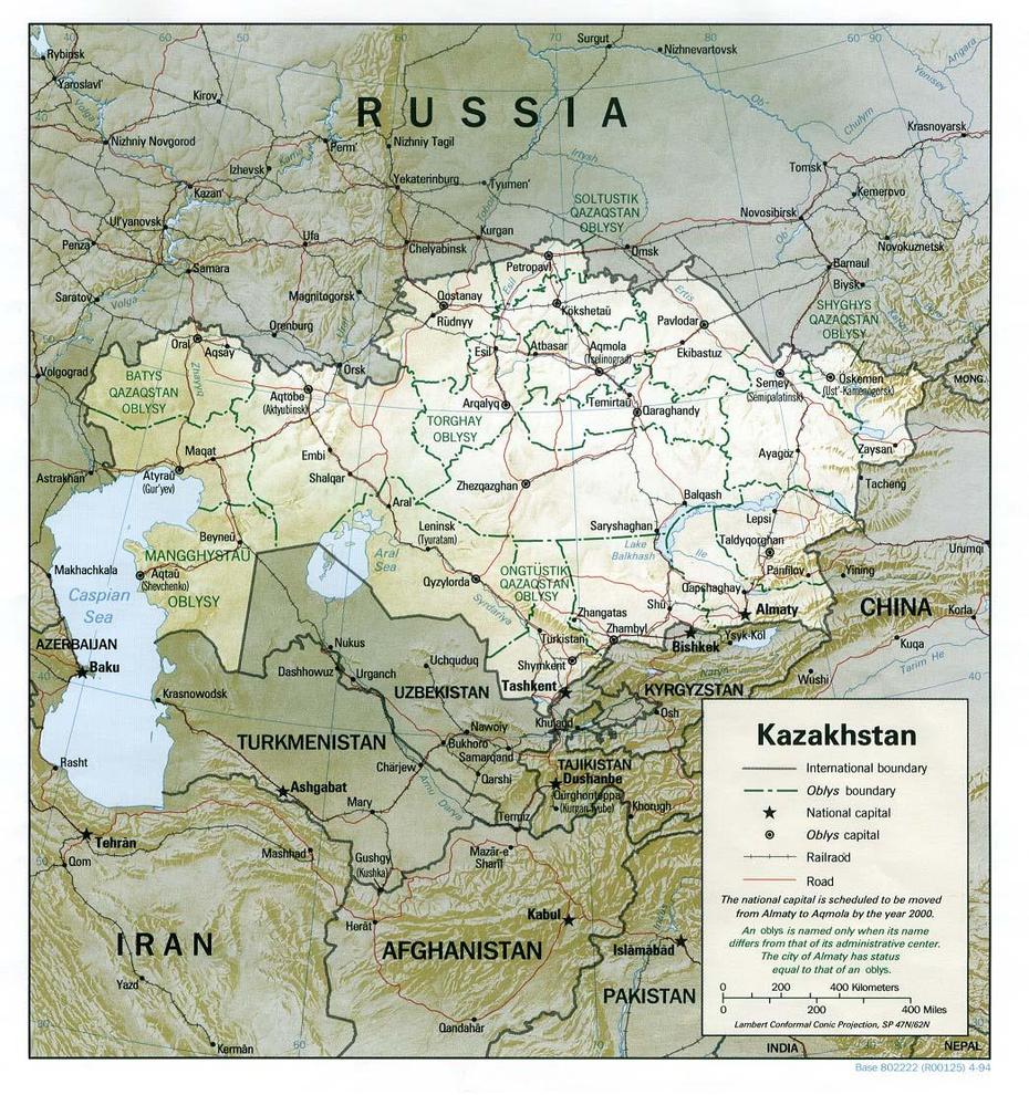 Kazakhstan Map, Travel Information, Tourism & Geography, Sayram, Kazakhstan, Kazakhstan Physical, Almaty