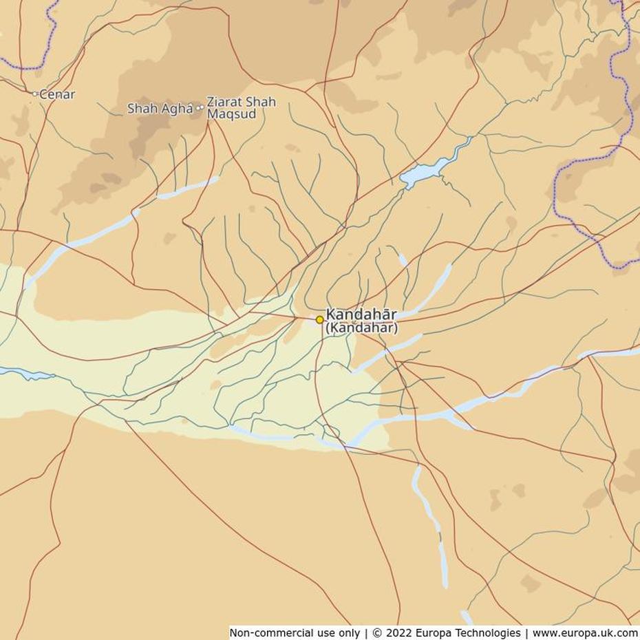 Map Of Kandahar (Kandahar), Afghanistan | G1K, Kandahār, Afghanistan, Ghazni Afghanistan, Afghanistan District