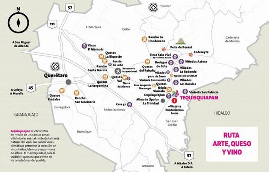 Mapa De Tequisquiapan Para Imprimir, Tequisquiapan, Mexico, Queretaro Mexico, Pueblos Magicos De Mexico