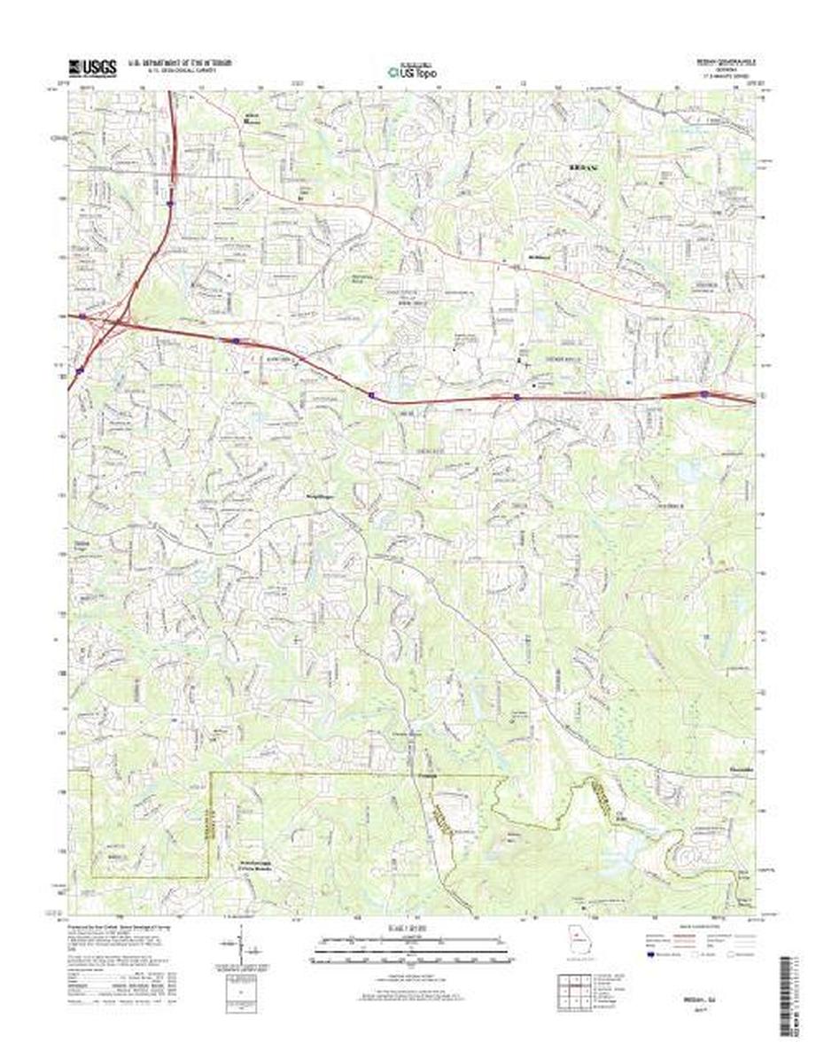 Mytopo Redan, Georgia Usgs Quad Topo Map, Redan, United States, United States  Color, United States  With City