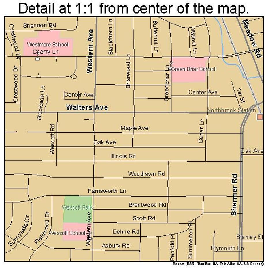 Northbrook Illinois Street Map 1753481, Northbrook, United States, Princeville Illinois, Northbrook Court