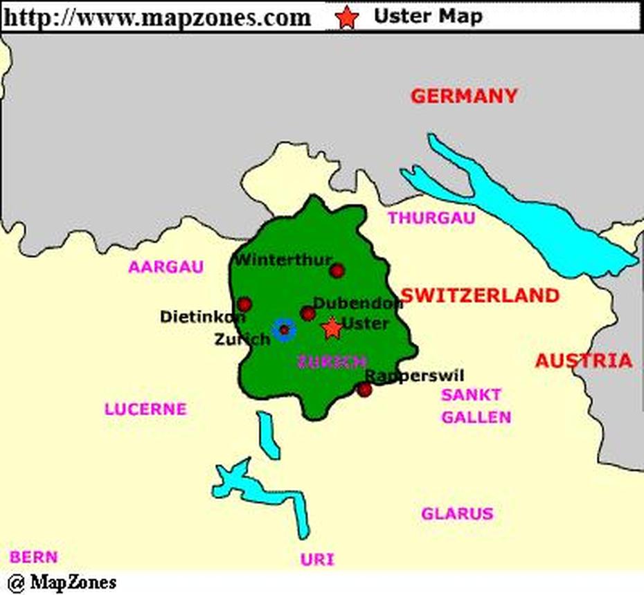 Uster Map And Uster Satellite Image, Uster, Switzerland, Sunrise Switzerland, Switzerland Largest Cities