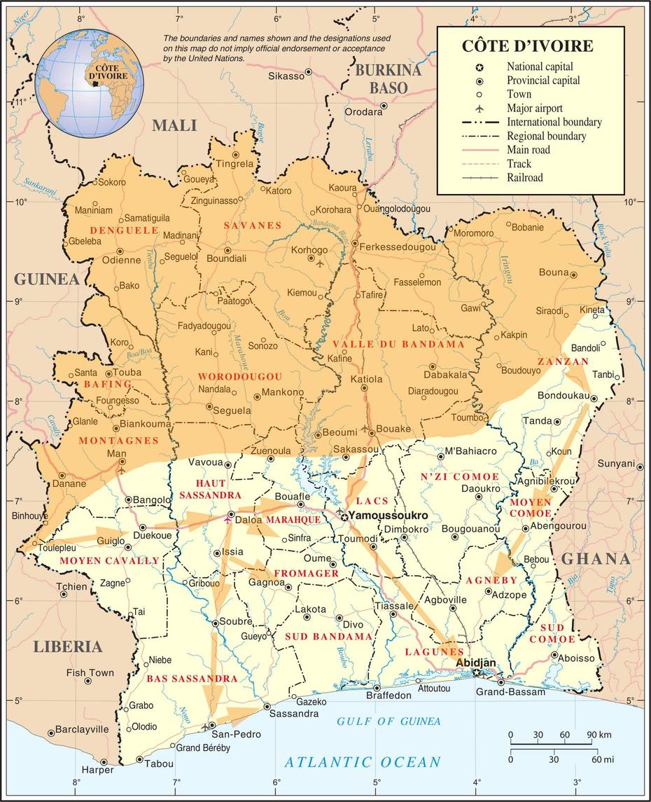 B”Cote Divoire Map | Map, Africa Map, Africa Travel”, Koumassi, Côte D’Ivoire, Cote D’Ivoire Flag, La Côte D’Ivoire