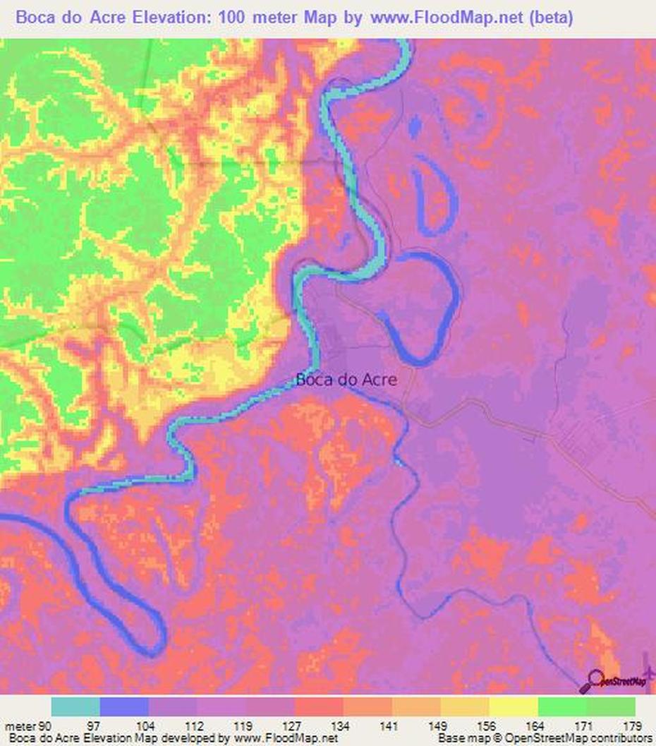 Elevation Of Boca Do Acre,Brazil Elevation Map, Topography, Contour, Bôca Do Acre, Brazil, Pernambuco, Aa