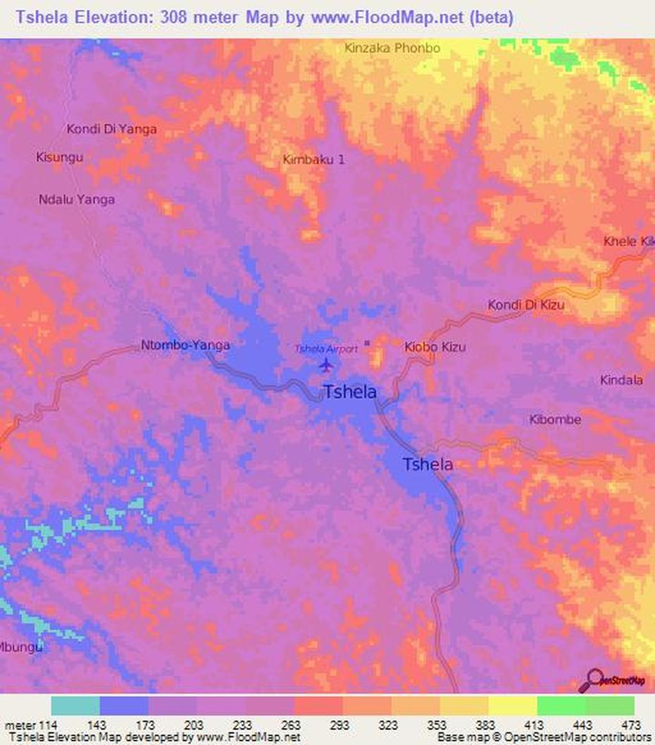 Elevation Of Tshela,Congo (Kinshasa) Elevation Map, Topography, Contour, Tshela, Congo (Kinshasa), Kinshasa On, Congo  Africa