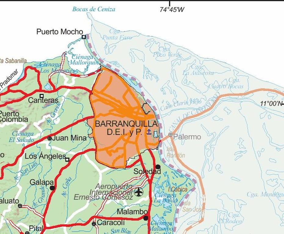 Mapas De Barranquilla – Mapa Fisico, Geografico, Politico, Turistico Y …, Barranquilla, Colombia, Colombia Capital, Pereira Colombia