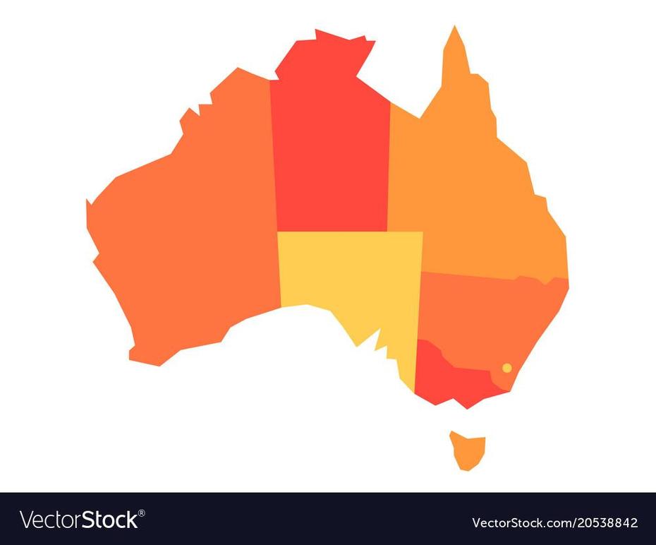 Orange Blank Map Of Australia Royalty Free Vector Image, Orange, Australia, Australia  Illustration, Cobar Nsw