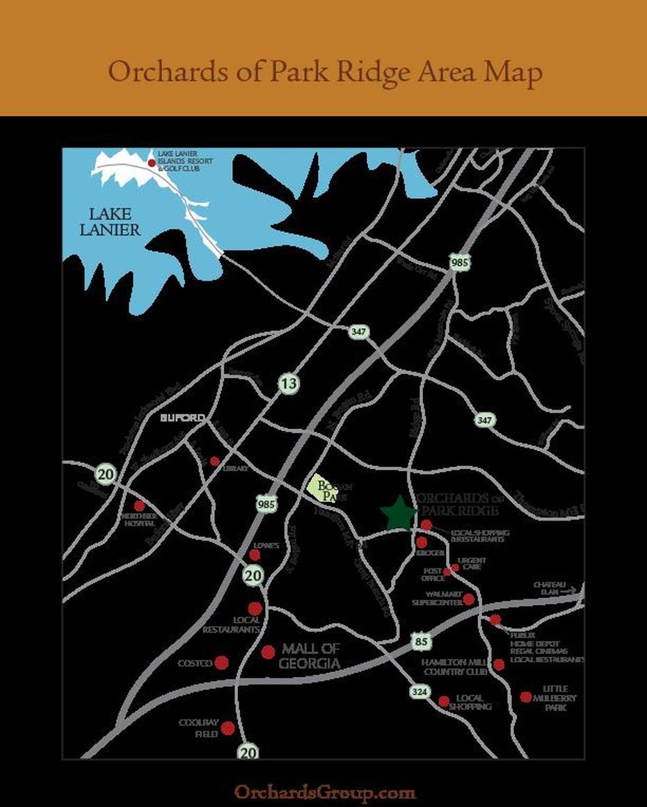 Park Ridge Siteplan And Areas Of Interest  Atlanta Active Adult …, Park Ridge, United States, National Parks Western United States, Wall  Of National Parks