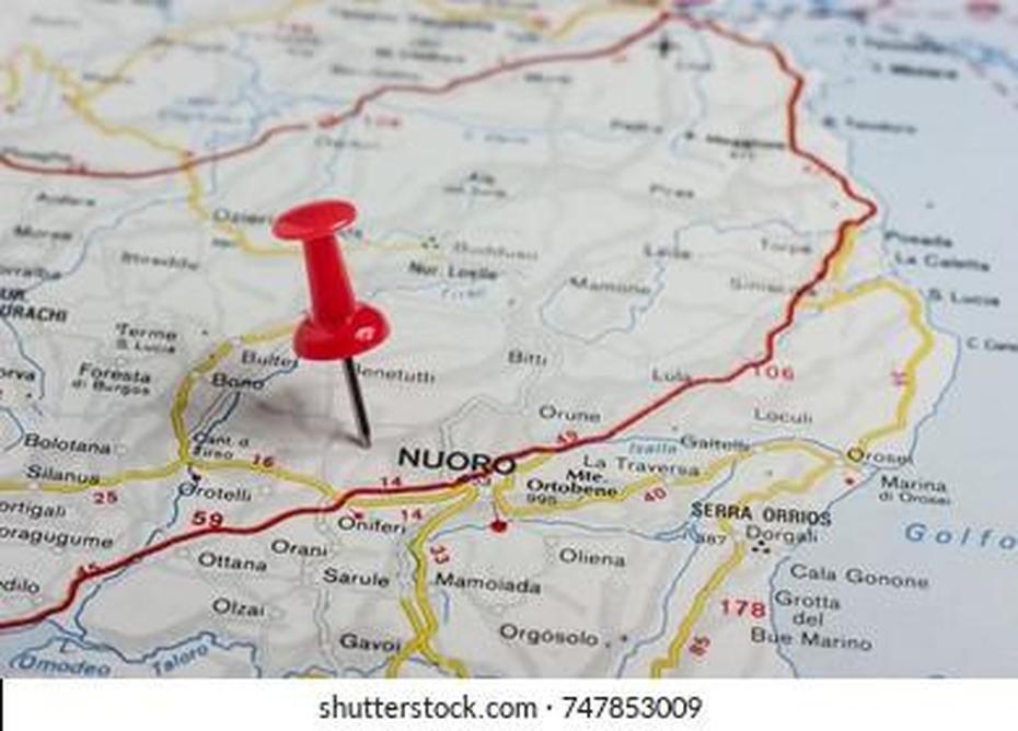 Road Map City Nuoro Italy Stock Photo 747853009 | Shutterstock, Nuoro, Italy, Cagliari  Spain, Oristano