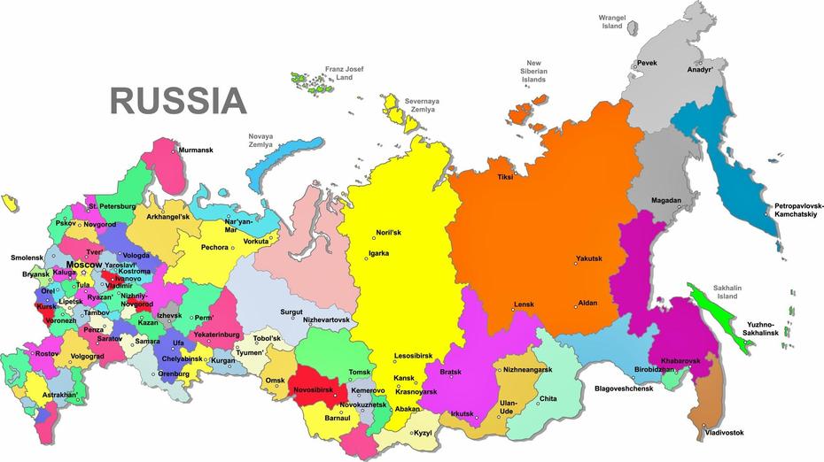 Russia Maps | Printable Maps Of Russia For Download, Gubkinskiy, Russia, Omsk Russia, South Russia
