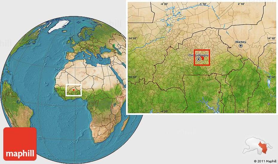 Satellite Location Map Of Ziniare, Ziniaré, Burkina Faso, Burkina Faso On World, Burkina Faso World