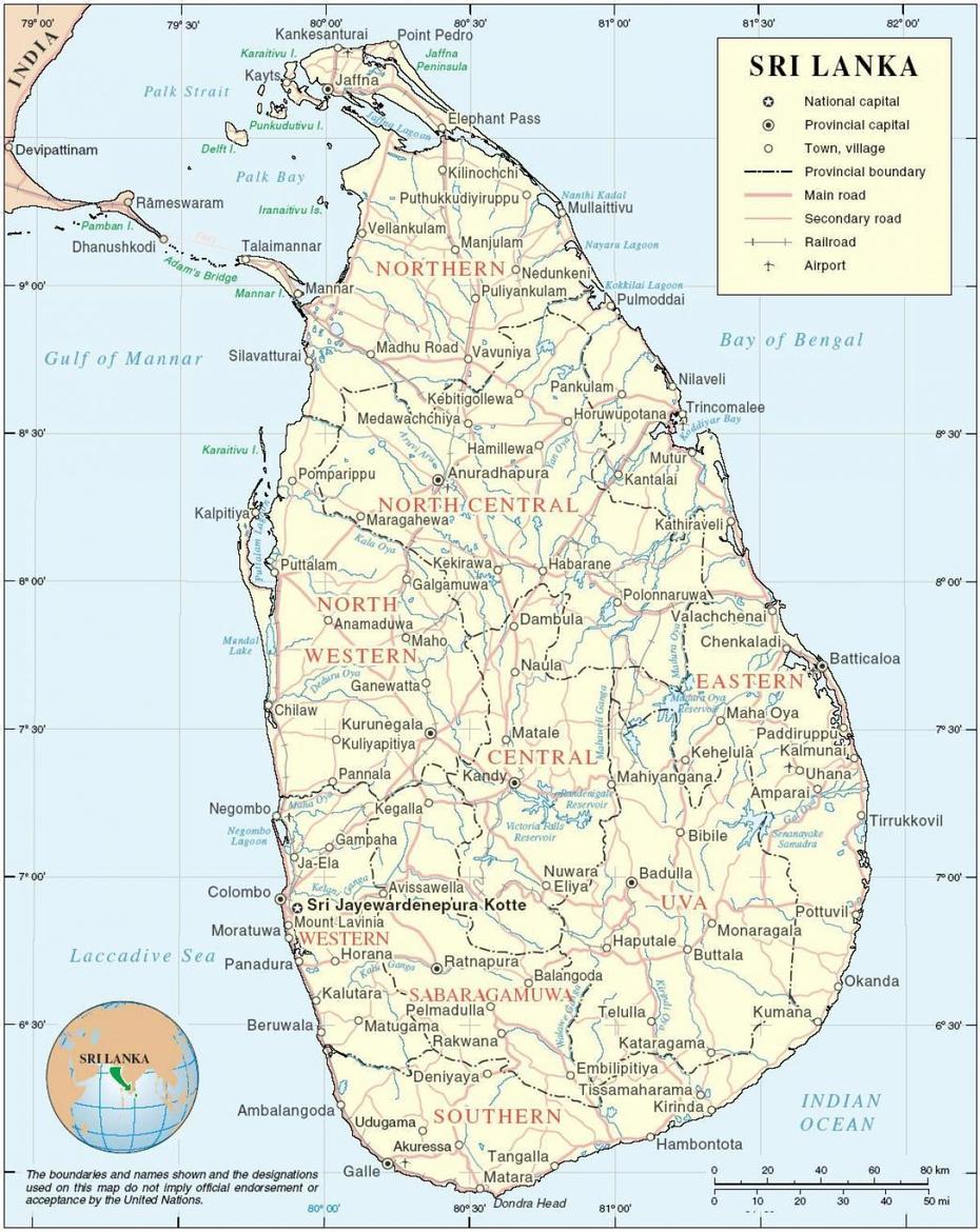 Sri Lanka Map – Sri Lanka Map Hd (Southern Asia – Asia), Pothuhera, Sri Lanka, Sri Lanka Tour, India And Sri Lanka