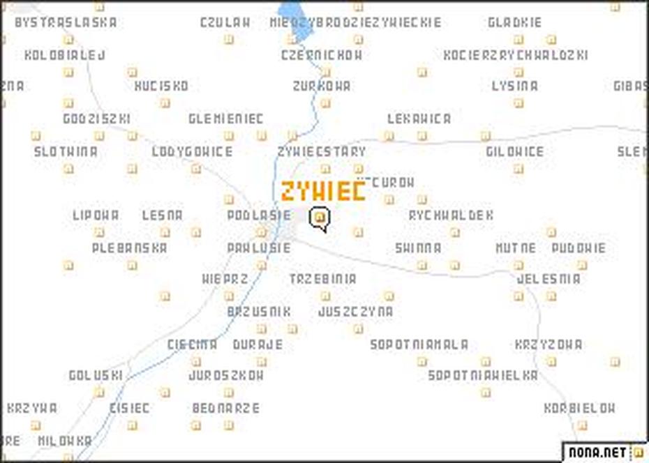 Zywiec (Poland) Map – Nona, Żywiec, Poland, Printable Poland, Medieval Poland