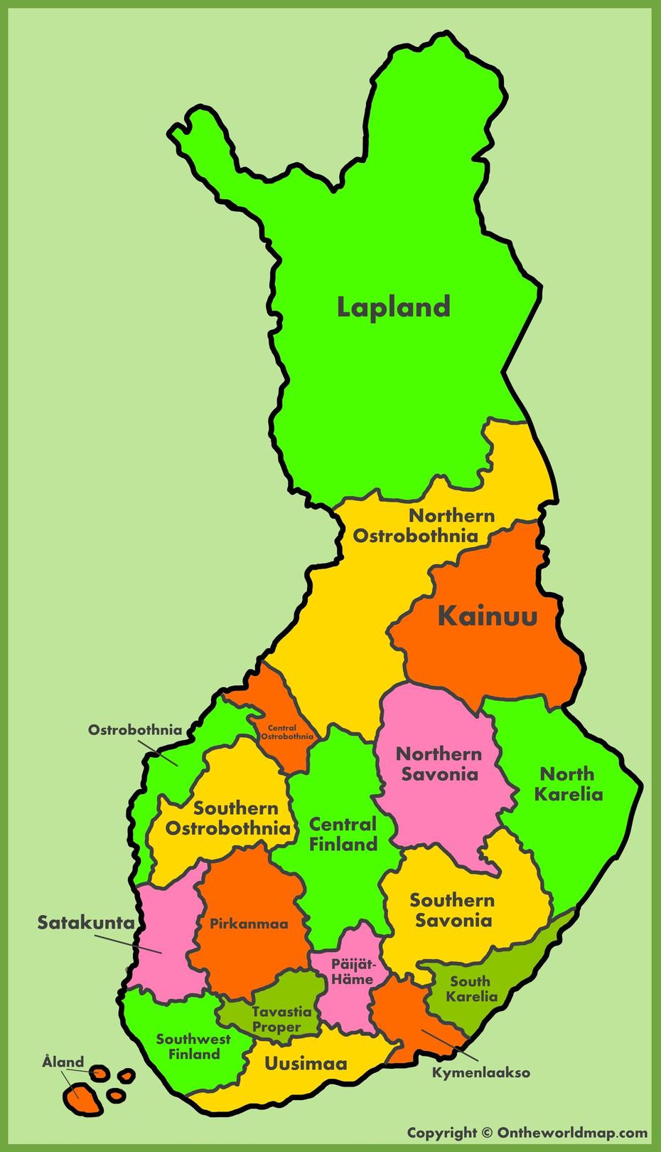 Administrative Map Of Finland, Ylöjärvi, Finland, Gulf Of Finland, Tampere Finland