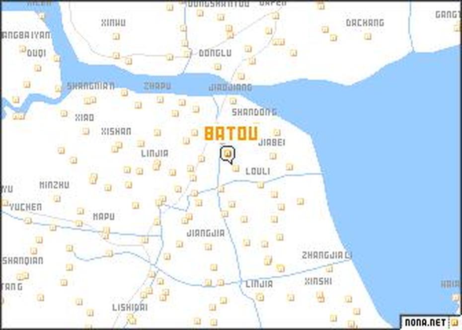 Batou (China) Map – Nona, Botou, China, China  Simple, Eastern China