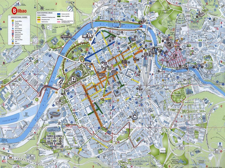 Bilbao Planoa Plano Map Plan; 2015_2, Bizkaia R., Euskadi/ Basque Co …, Bilbao, Spain, Bilbao Port, Bilbao A