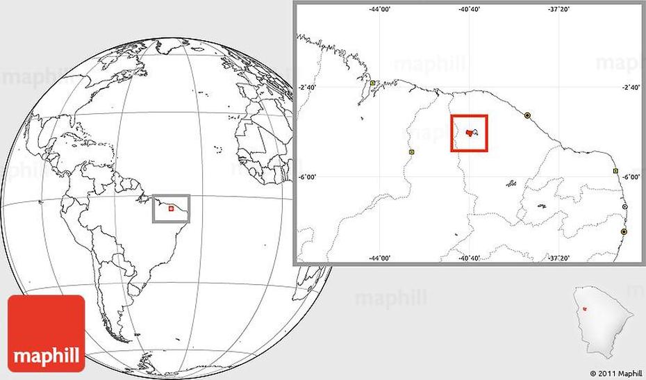 Blank Location Map Of Ipu, Ipu, Brazil, Ipu Gourd, Ip  University