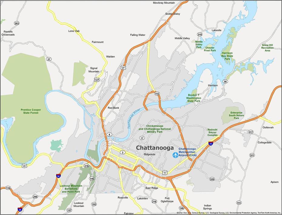 Chattanooga Riverwalk, Chattanooga Georgia, Gis Geography, Chattanooga, United States