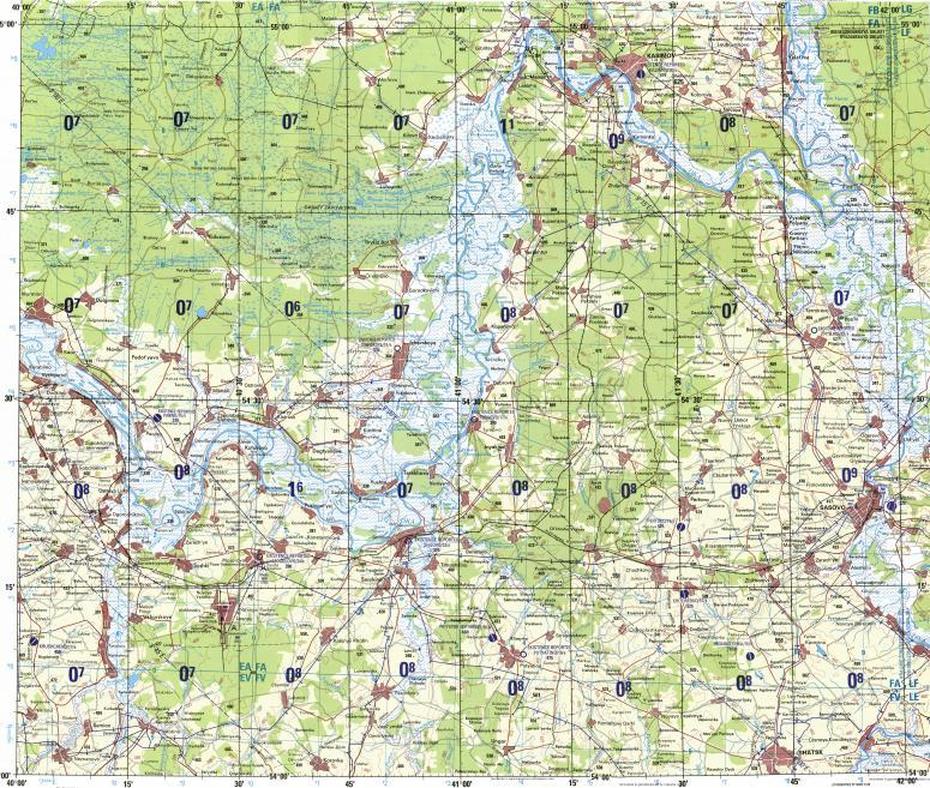 Download Topographic Map In Area Of Sasovo, Kasimov, Shilovo – Mapstor, Kasimov, Russia, Old Russia, West Russia