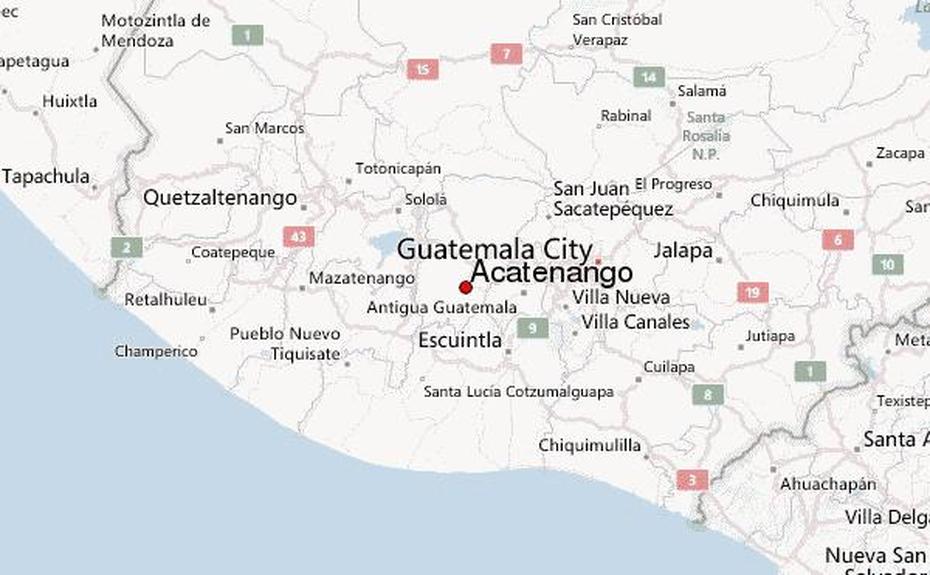 Guia Urbano De Acatenango, Acatenango, Guatemala, Solo La Guatemala, Guatemala Drawing