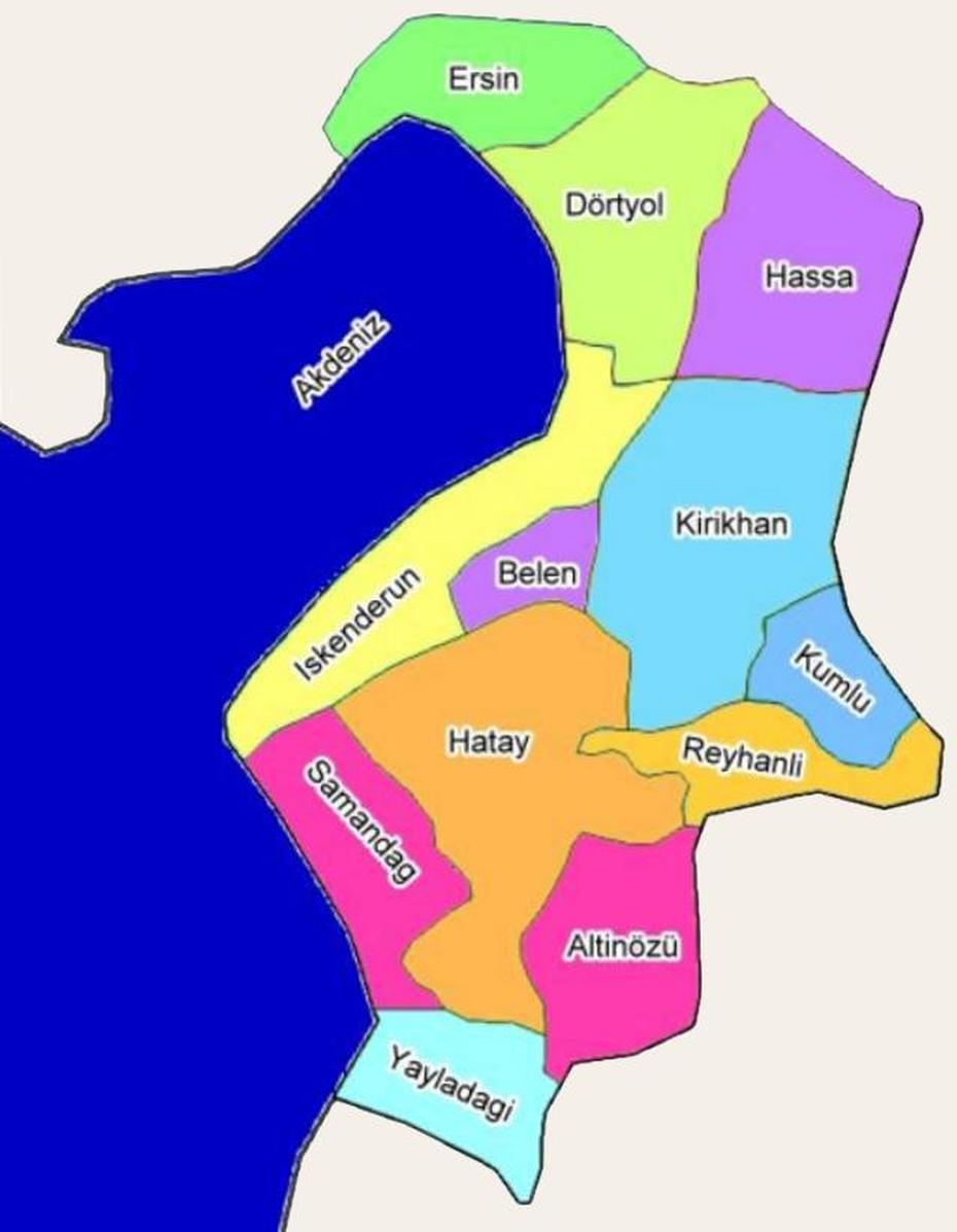 Hatay Map, Hatay, Turkey, Hatay Province, Mersin Turkey