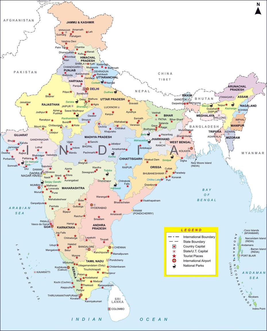 Large Detailed Administrative Map Of India With Major Cities | India …, Samdhin, India, Vastu Samadhan, Samadhan Sagar