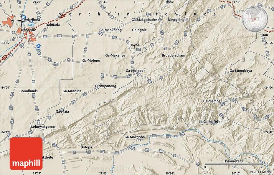 Limpopo  South Africa, Bophuthatswana, Relief , Lebowakgomo, South Africa