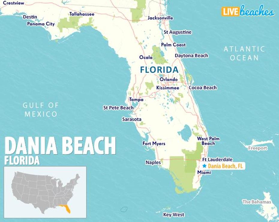 Map Of Dania Beach, Florida – Live Beaches, Dania Beach, United States, Dania Beach Fl, Dania Florida