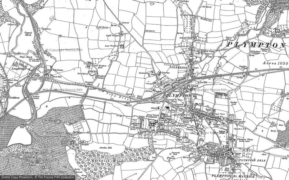 Map Of Plympton, 1884 – 1905 – Francis Frith, Plympton, United Kingdom, Gravesend Train  Station, Maidstone Kent England