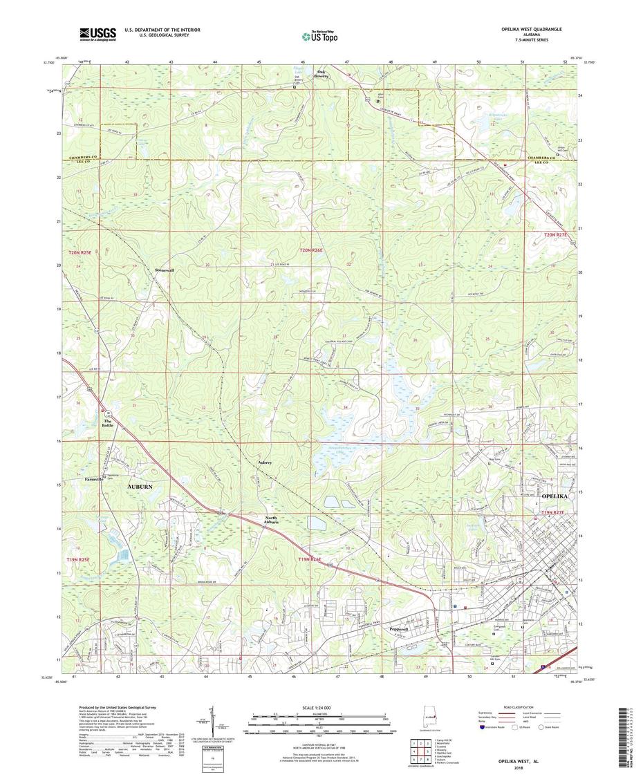 Mytopo Opelika West, Alabama Usgs Quad Topo Map, Opelika, United States, Southern Union State Community College, Where Is Alabama On The