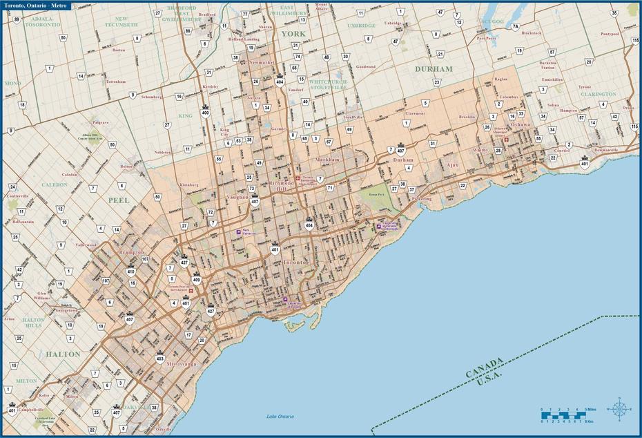 North Canada, Detailed  Of Toronto Canada, Toronto Street, Toronto, Canada