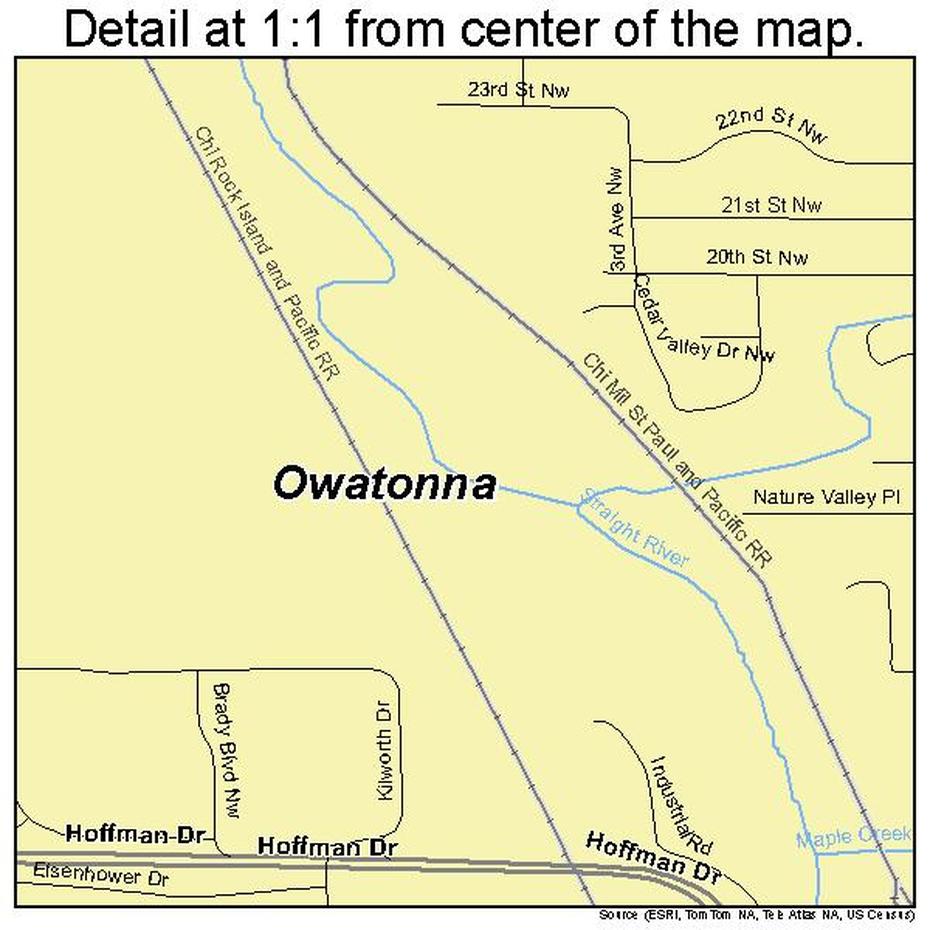 Owatonna Minnesota Street Map 2749300, Owatonna, United States, Owatonna Parks, Owatonna Ward