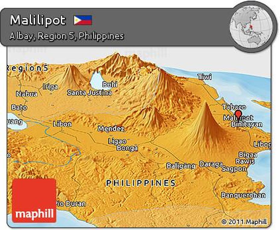 Philippines Tourist, Philippines  Luzon Manila, Political Panoramic, Malilipot, Philippines