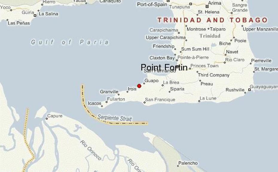 Point Fortin Map, Point Fortin, Trinidad And Tobago, Trinidad And Tobago Highways, Fyzabad Trinidad And Tobago