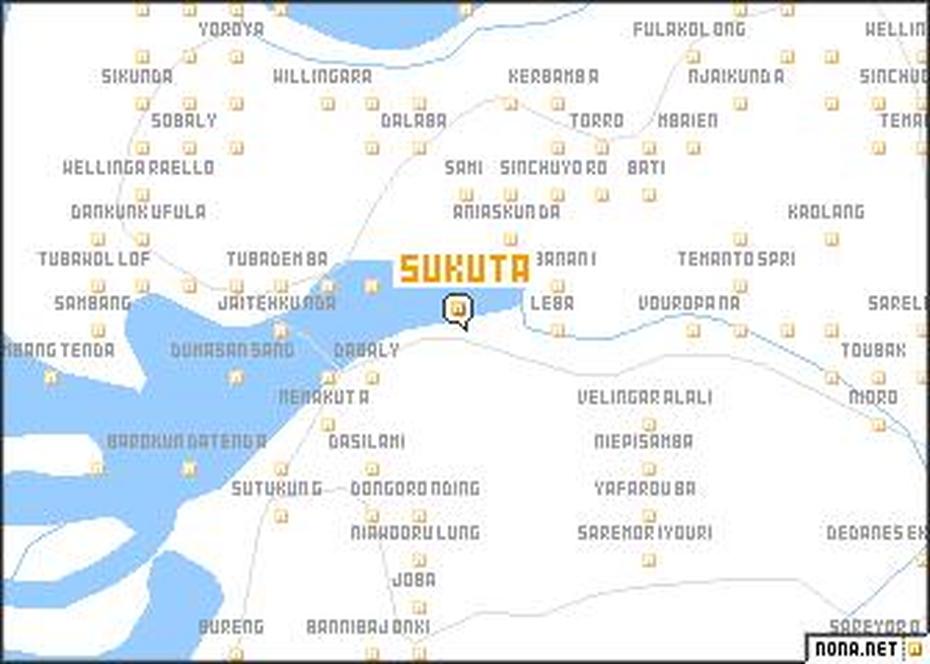 Sukuta (Gambia, The) Map – Nona, Sukuta, The Gambia, Banjul Gambia, Kotu Gambia